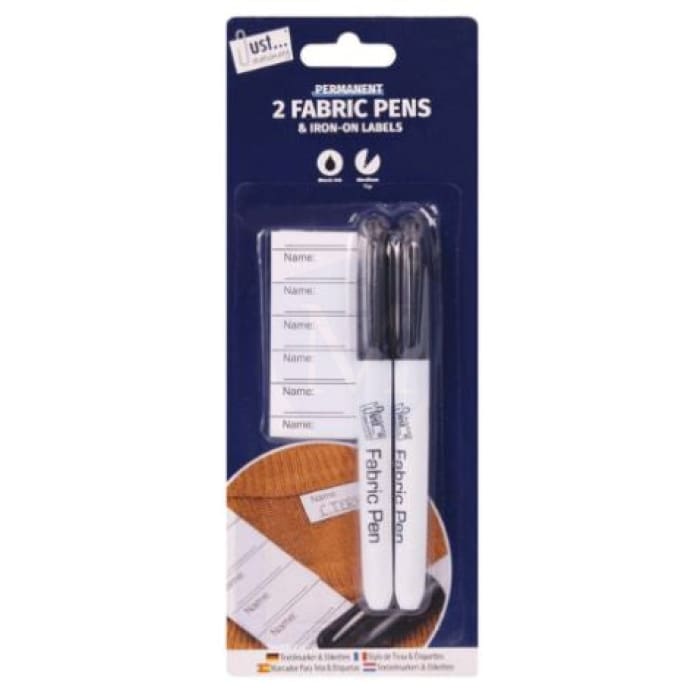 2 Fabric Pens & Name Labels (stationery Essential)