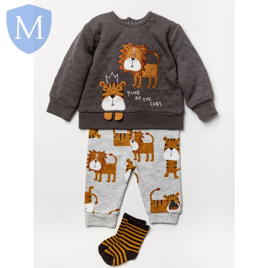 Baby Boys 3pc Jogger set - Lion (A24288) (Baby Boys Fashionwear) Mansuri