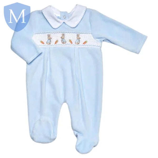 Baby Boys Smocked Velour-Bunny (42JTC8997) (Baby Sleepsuit) Mansuri