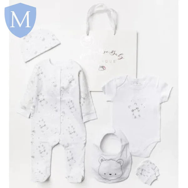 Baby Unisex 6pc Mesh Bag Gift Set - Bear (A24495) (Baby Unisex Gift Set) Mansuri