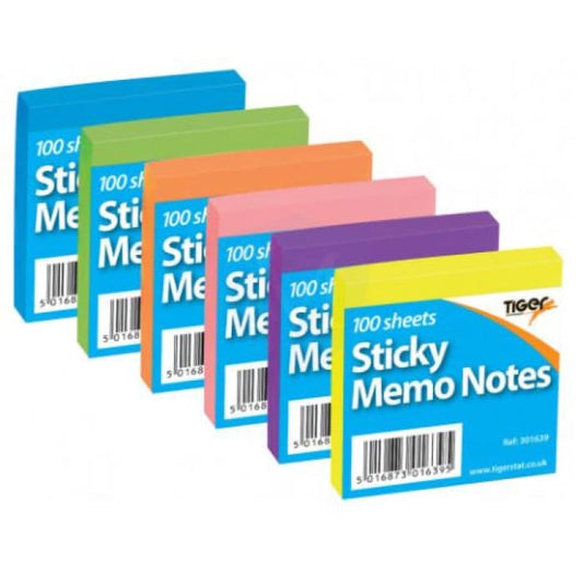Bright Sticky Memo Notes 3x3in (stationery Essential)