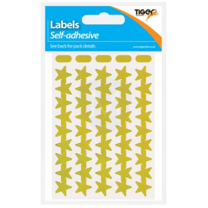 Coloured Self Adhesive Gold Stars (stationery Essential)