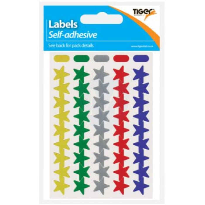 Coloured Self Adhesive Stars (stationery Essential)