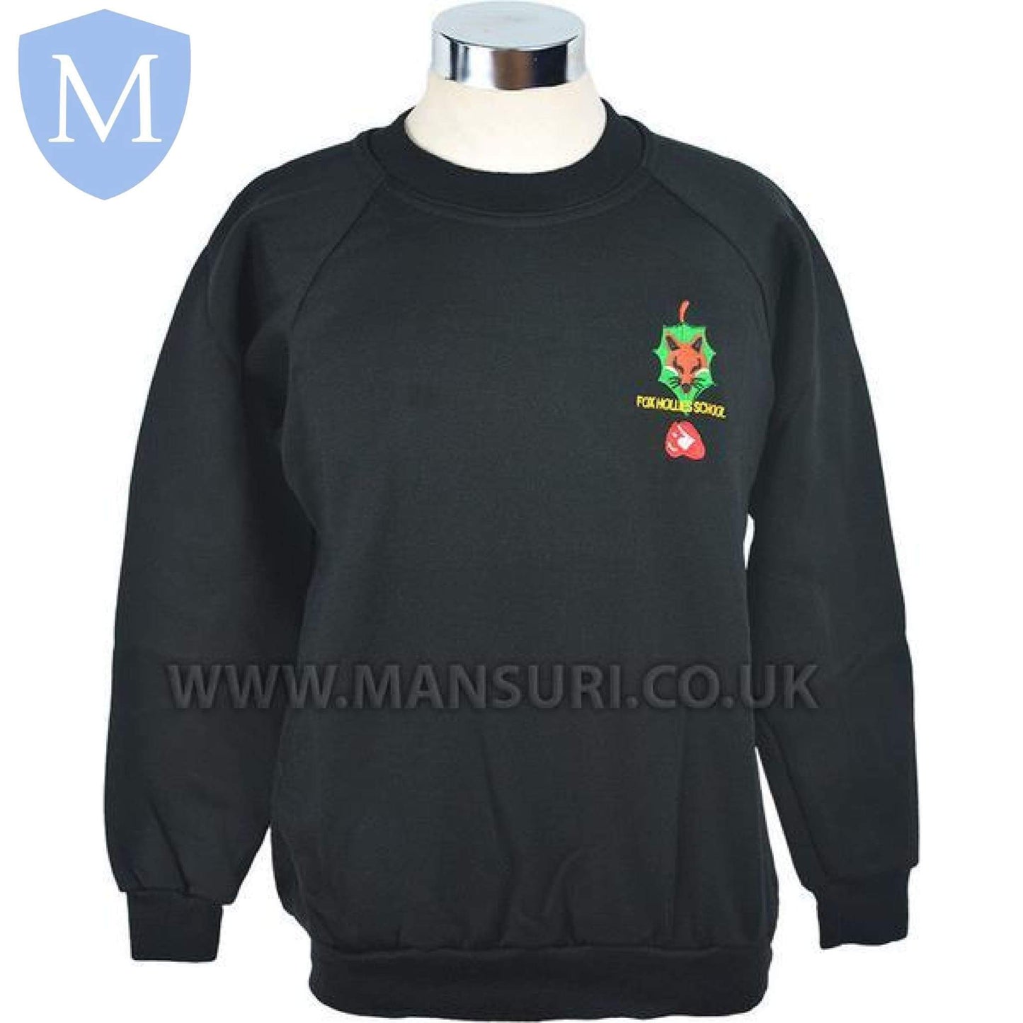 Fox Hollies Sweatshirts (Black) 7-8 Years,11-12 Years,13 Years,2XL,9-10 Years,Large,Medium,Small,X-Large
