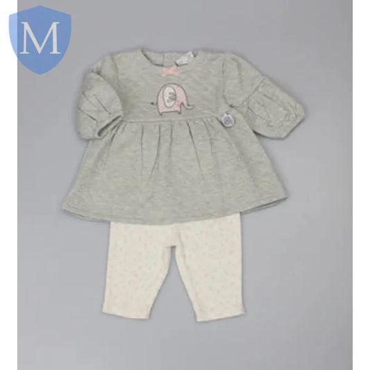 Girls 2pc Quilted Dress/legging - Bear (WF2819) (Baby Girls Fashionwear) Mansuri