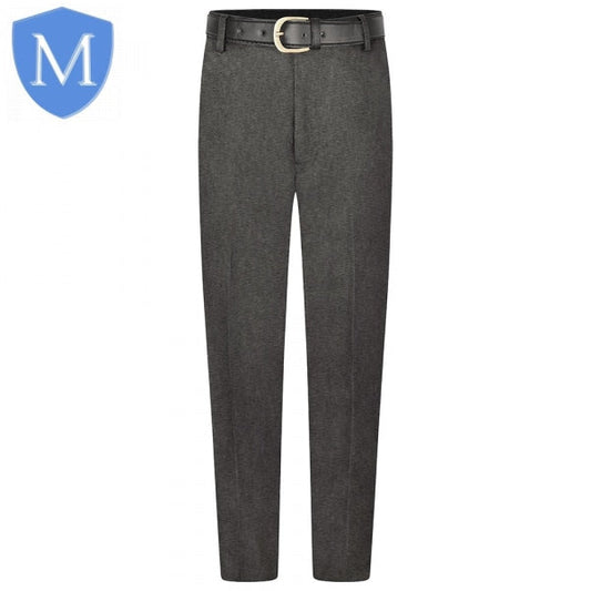 Plain Boys Slim Fit Boys Gab Trouser Mid-Grey Mansuri