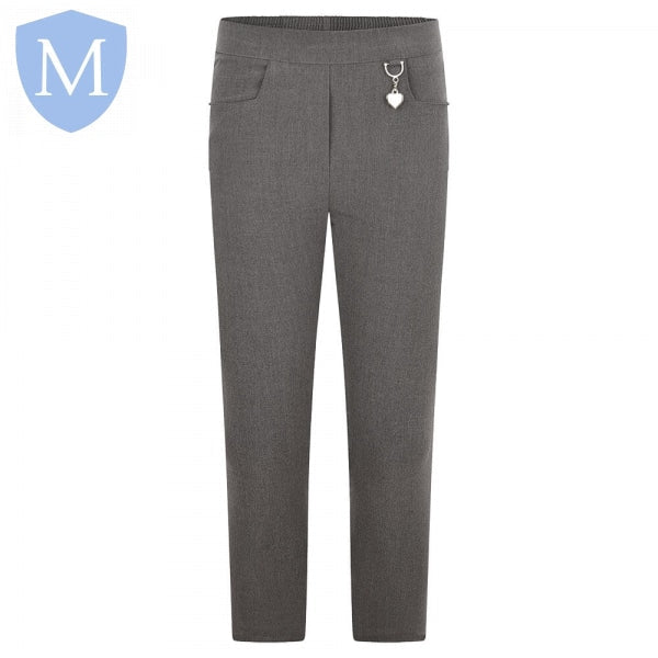 Plain Girls Heart Trouser Grey Mansuri