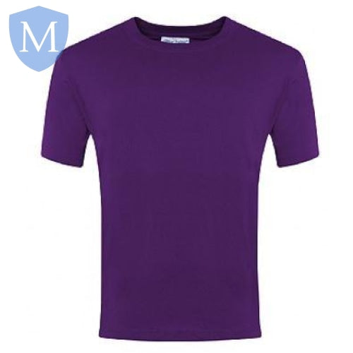 Plain Sports Round Neck T-Shirts - Purple (POA) Mansuri