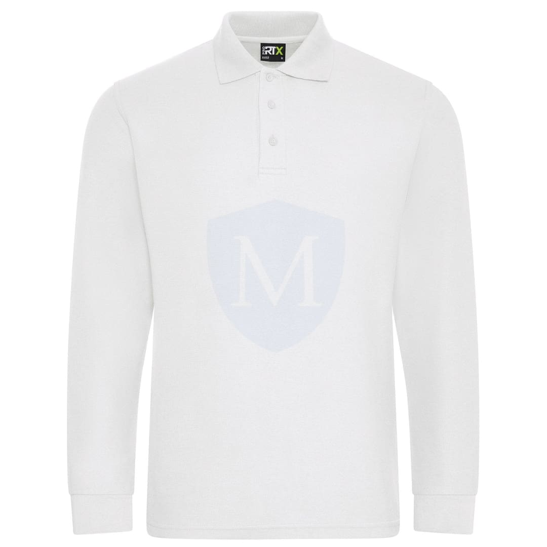 Pro Workwear Long Sleeved Polo Shirt (rx102) White / Xs 33/34’’