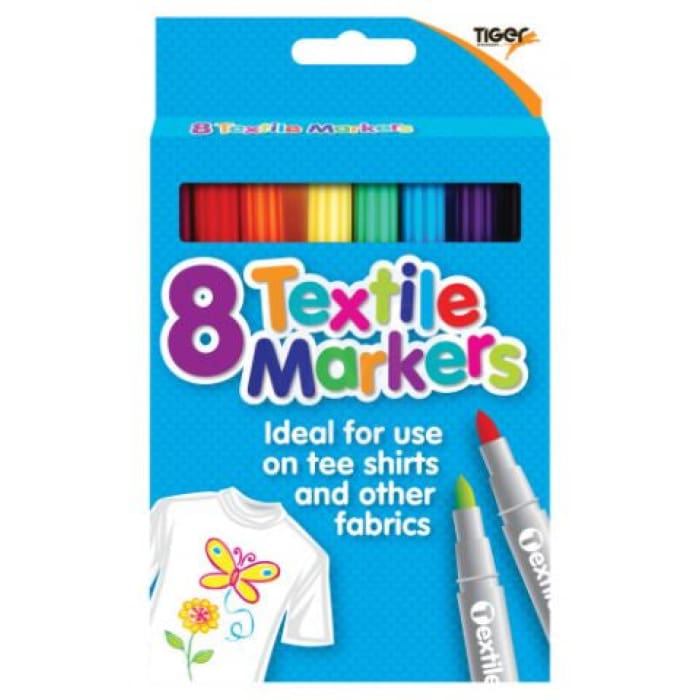 Textile Markers Box of 8 Pens (stationery Essential)