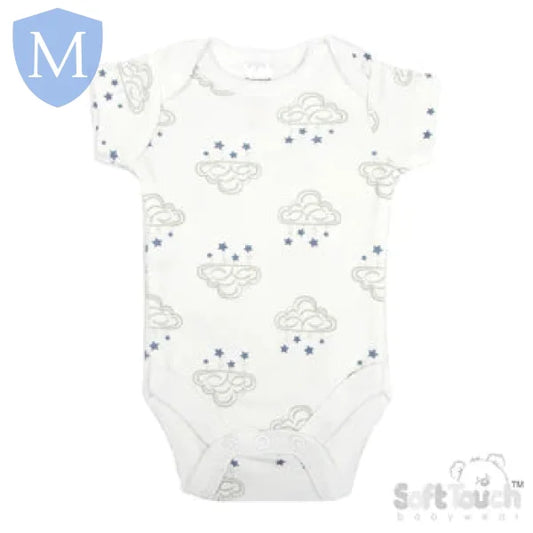 Tiny Baby Bodysuits With Grey Cloud Design (PR31) (Prem) Mansuri