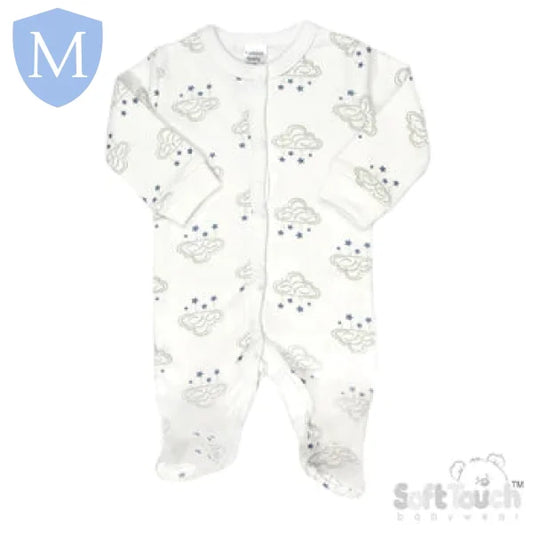 Tiny Baby Sleepsuits With Grey Cloud Design (PR31) (Prem) Mansuri