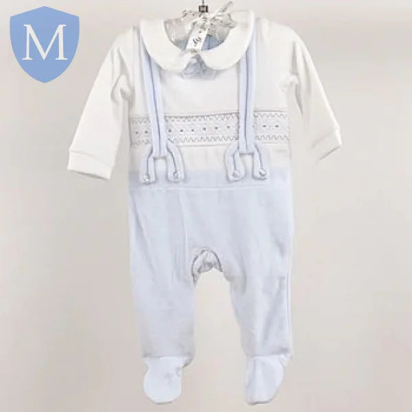 Baby Boys All in One Velour Sleepsuit - Mock Belt (A24500) (Baby Sleepsuit) Mansuri