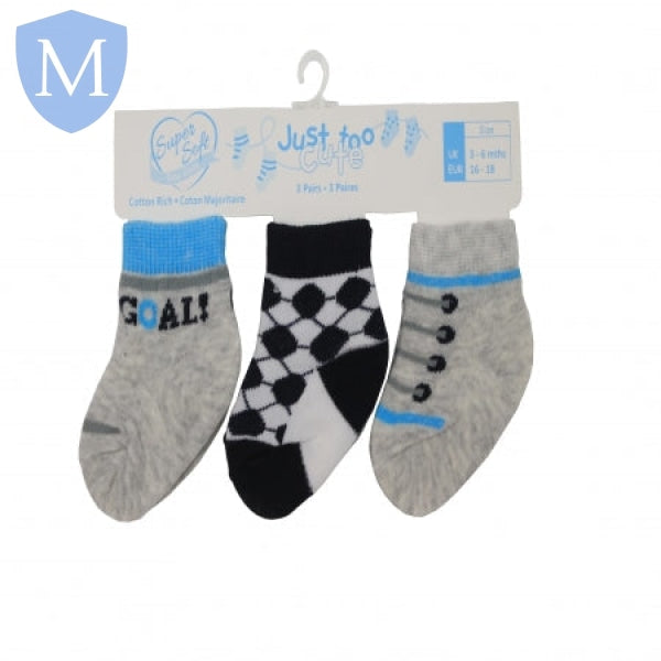 Baby Boys Socks - Football (24JTC8958) (Baby Socks) Just Too Cute