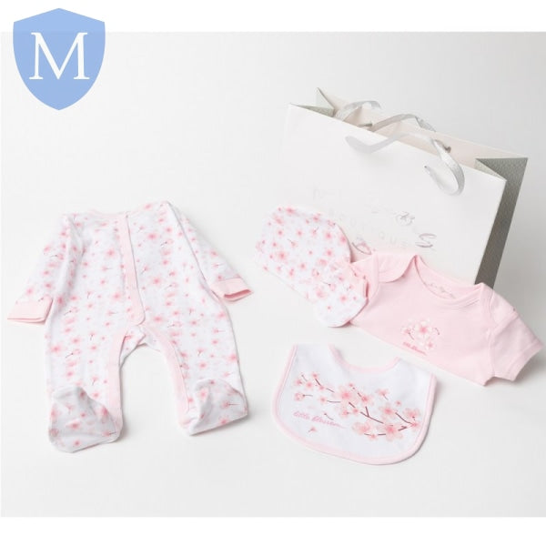Baby Girls Blossom 6 Piece Mesh Bag Gift Set (W23193) (Baby Girls Gift Set) Mansuri