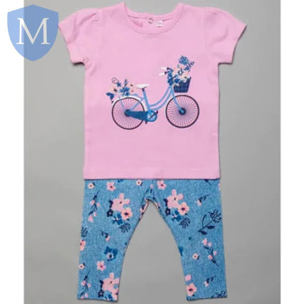 Baby Girls Legging Outfit Set - Flower/Bike (Baby Girls Fashion) Mansuri
