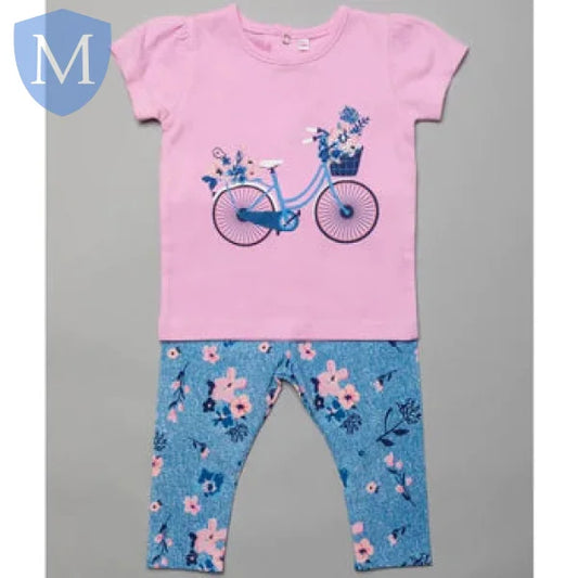 Baby Girls Legging Outfit Set - Flower/Bike (Baby Girls Fashion) Mansuri
