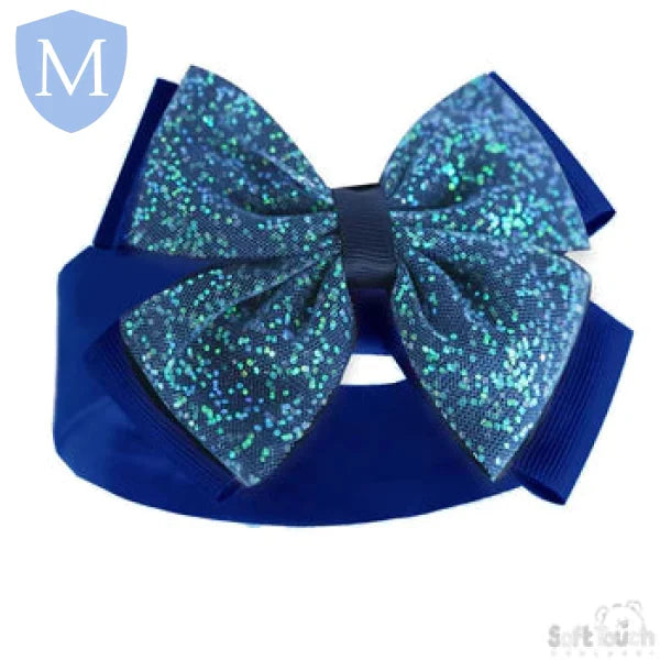 Baby Pink Headband With Glitter Bow (HB92) (Baby Headband) Mansuri