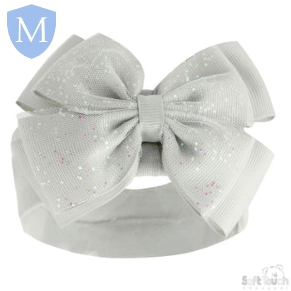 Baby Pink Headband With Glitter Bow (HB92) (Baby Headband) Mansuri