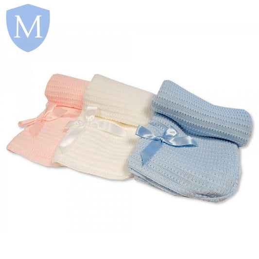 Baby Shawl On Hanger With Bow (307) (Baby Shawl) Mansuri