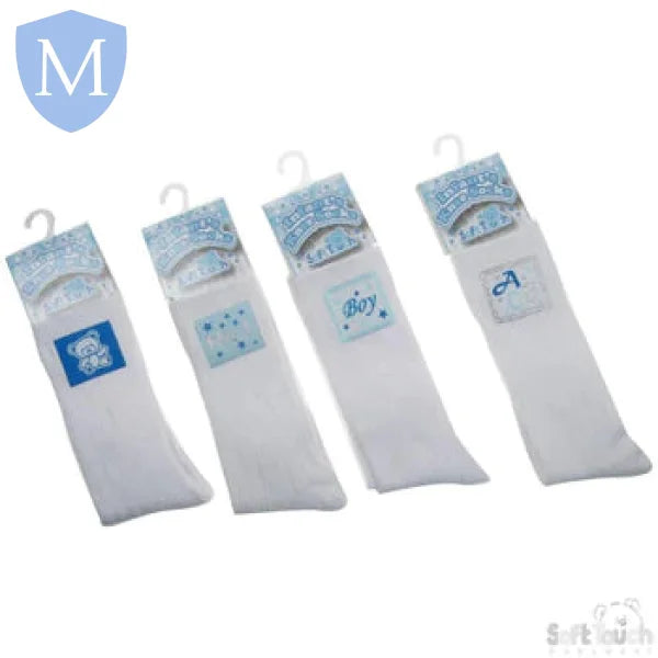 Boys Ribbed Knee-Length Socks With Stitched Patches (S45) (Baby Socks) Mansuri