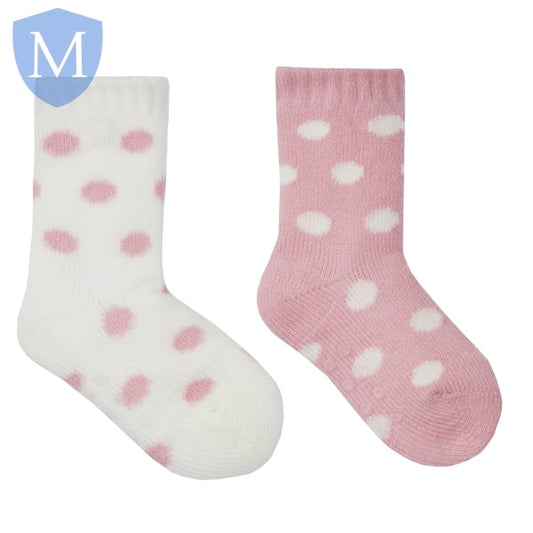 Girls One Pack Socks with Gripper- 0-2.5 to 3-5.5 (44B844) - Kidswholesale.co.uk