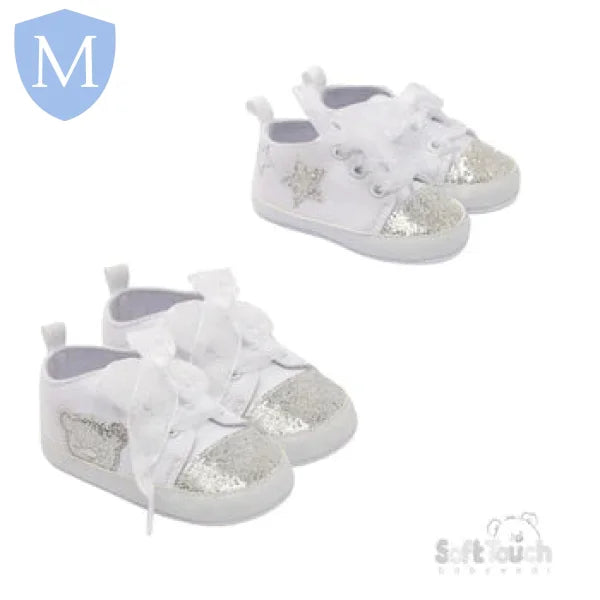 Glitter Star and Bear Trainers (B2274) (Baby Shoes) Mansuri