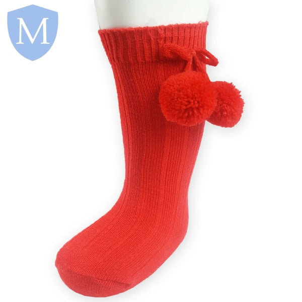 Knee Length Pom-Pom Socks (S47) (Baby Socks) Mansuri