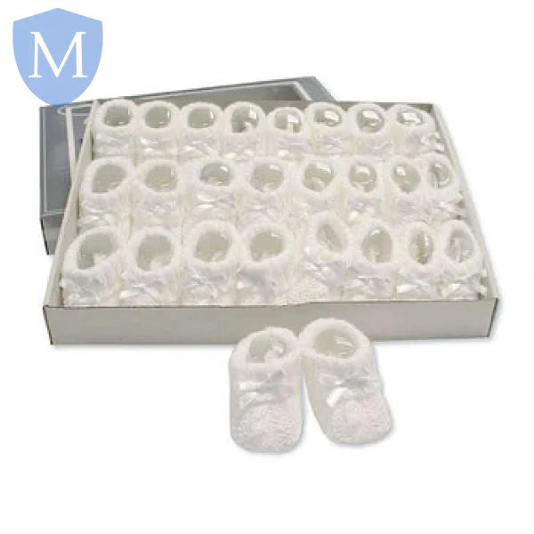 Knitted Baby Booties With Bow (One Pair) (BSS166354) (Baby Bootees) Mansuri