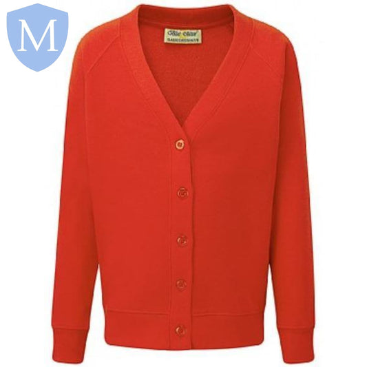 Plain Girls Heavy Duty Sweatshirt Cardigan (Red) (POA) Mansuri