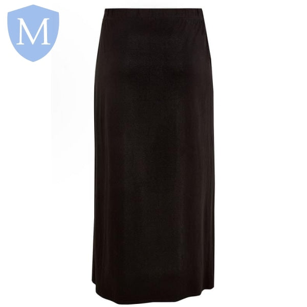 Plain Girls Swan Gaberdine Long Skirt - Black Mansuri