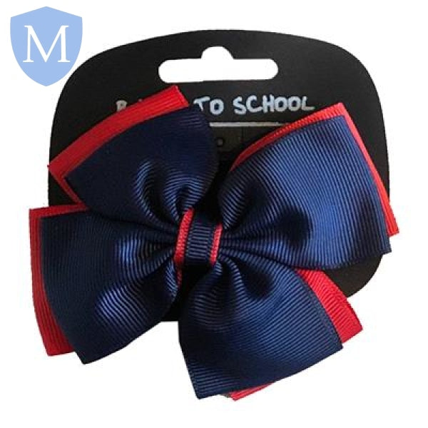 Plain Girls Two-Tone Hair Bow (Hair Accessory) (POA) Mansuri