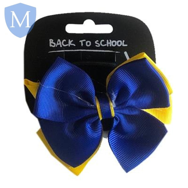 Plain Girls Two-Tone Hair Bow (Hair Accessory) (POA) Mansuri