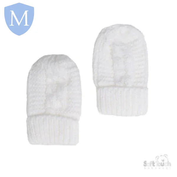 Plain Striped Knitted Mittens (BM08) (Baby Mittens) Mansuri