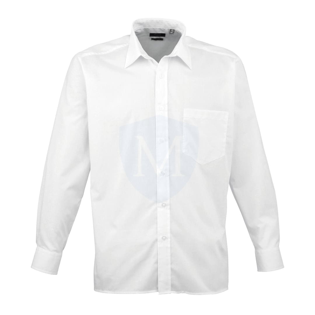 Pro Workwear Long Sleeved Poplin Shirt (pr200) White / 14.5’’ 34’’